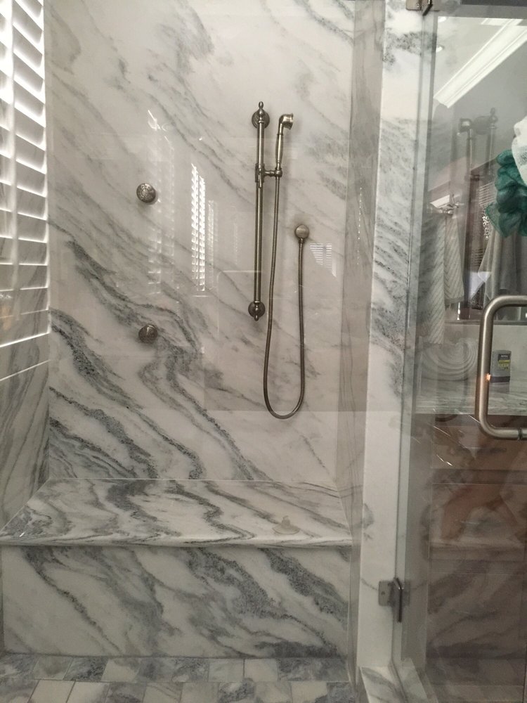 Bathtub-to-shower conversion in a mobile home