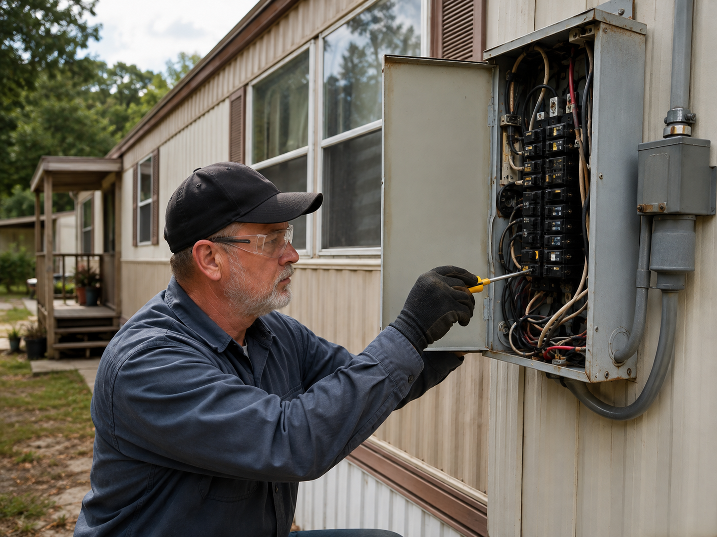 Cal Star electrical work on a mobile home wiring and outlet installation