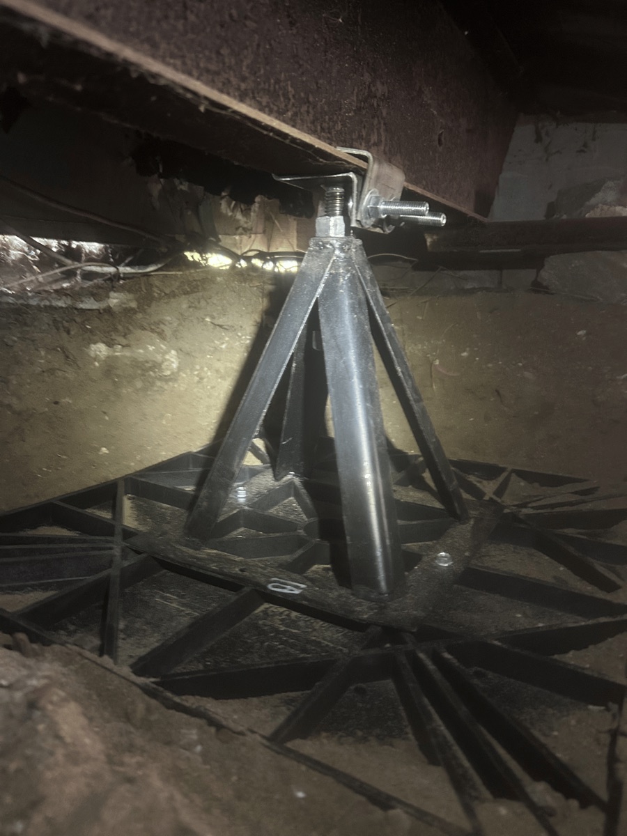 New foundation pier and support after Cal Star replacement