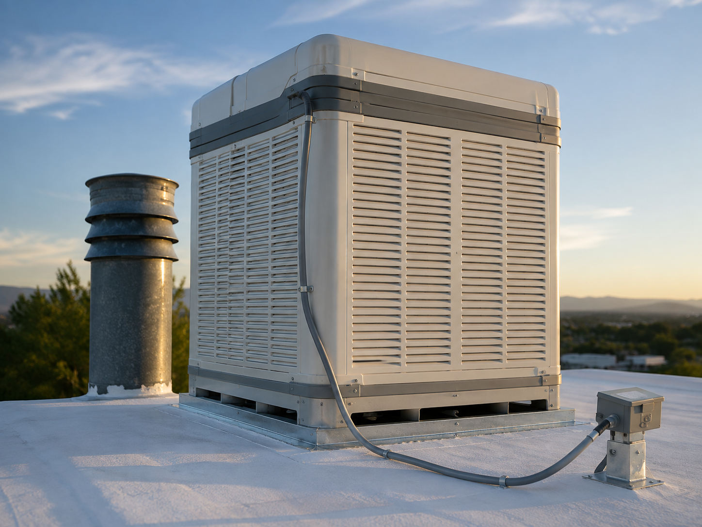 Swamp cooler installation on a mobile home