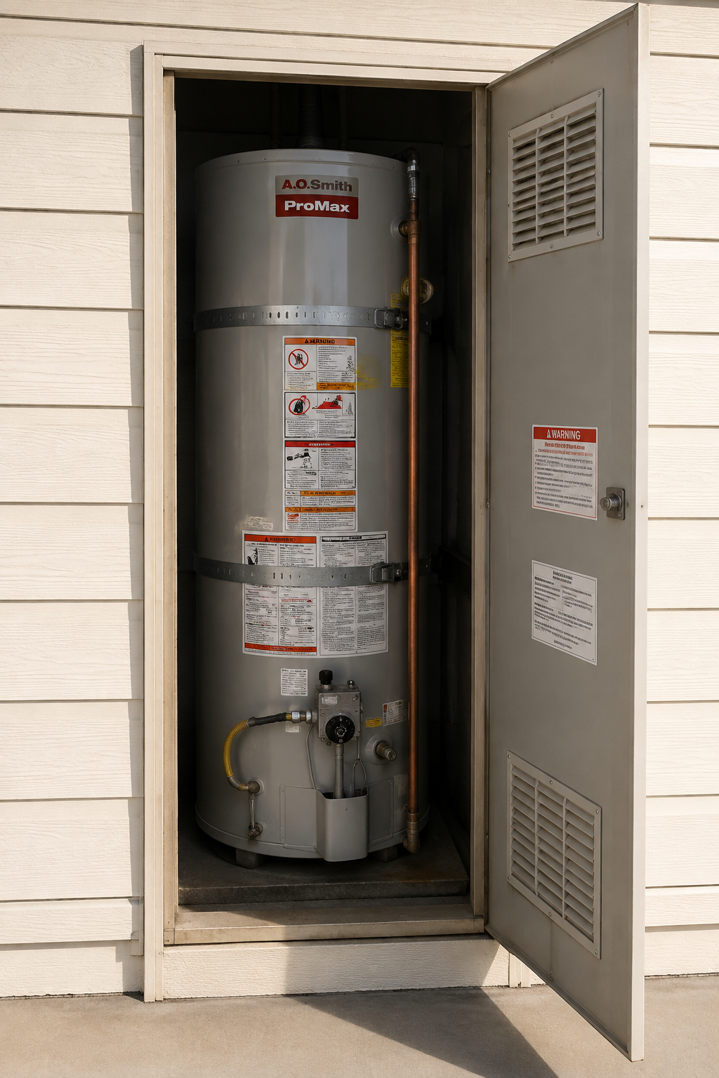 Mobile home water heater installation by Cal Star