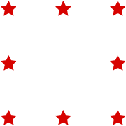 Red star on transparency background