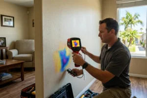Thermal imaging technology helps mobile home plumbing professionals locate hidden leaks behind walls without unnecessary demolition or costly repairs.