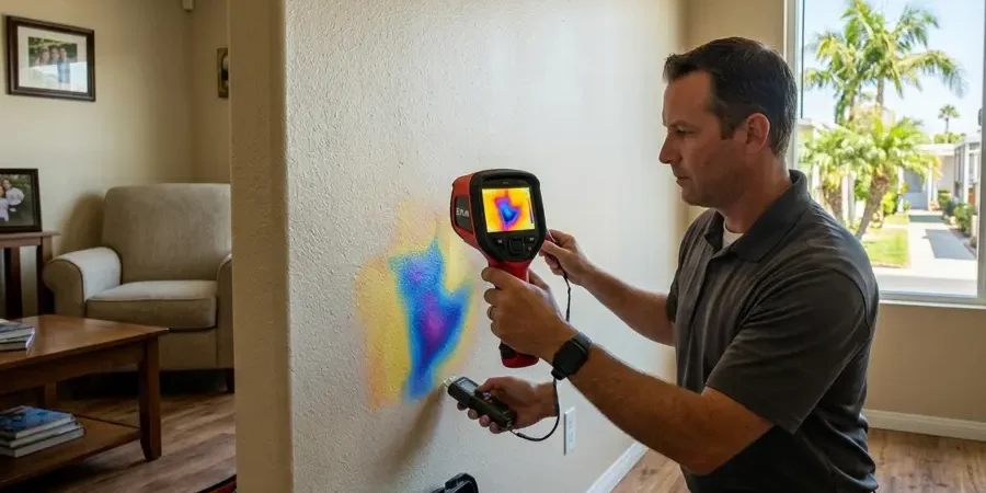 Thermal imaging technology helps mobile home plumbing professionals locate hidden leaks behind walls without unnecessary demolition or costly repairs.